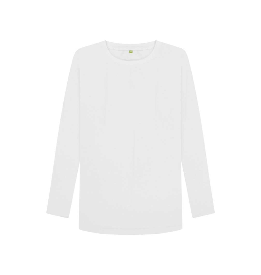 White Women's organic cotton long sleeve t-shirt