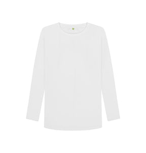 White Women's organic cotton long sleeve t-shirt