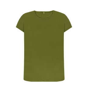 Moss Green Printed T-shirt Front