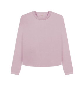 Mauve Printed Boxy Jumpers Front