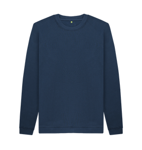 Navy Blue Printed Sweater Front