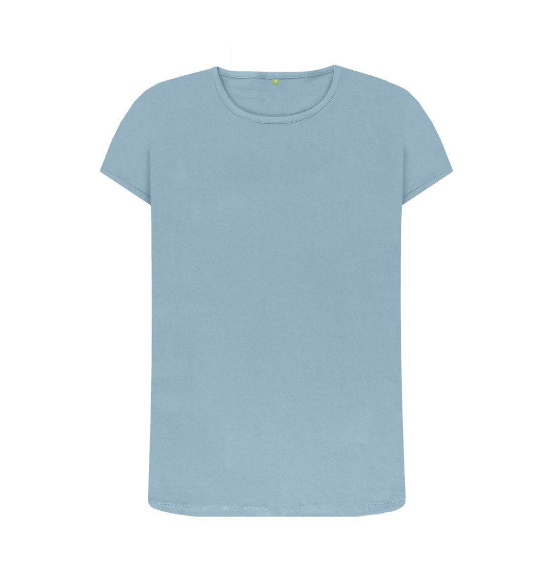 Stone Blue Women's organic cotton crew neck t-shirt