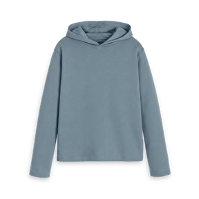 Stone Blue Printed Hoody Front