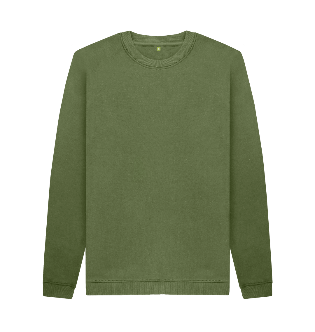 Khaki Printed Sweater Front