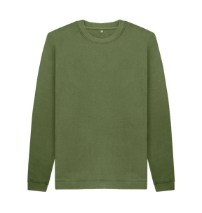 Khaki Printed Sweater Front
