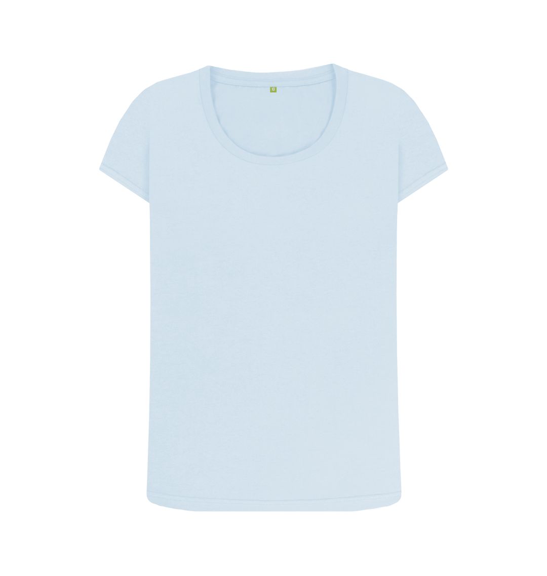 Sky Blue Women's organic cotton scoop neck t-shirt