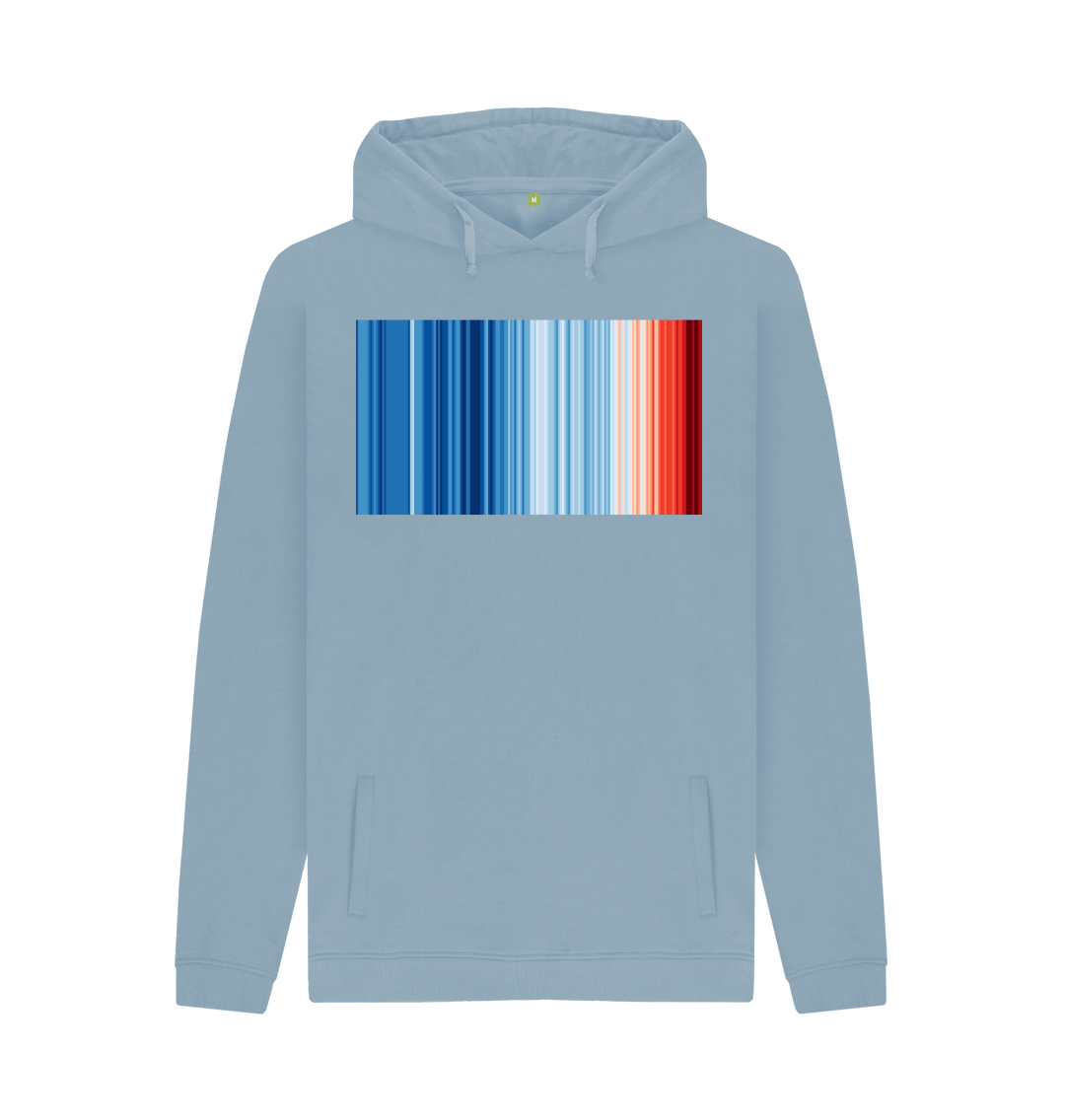 Stone Blue Printed Hoody Front