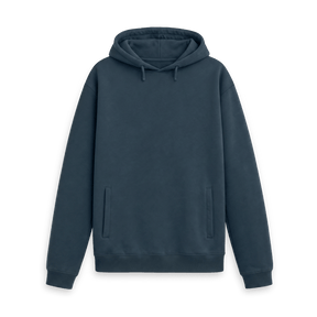 Navy Printed Hoody Front