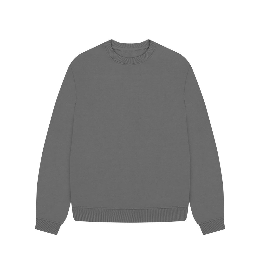 Slate Grey Women's organic cotton oversized sweatshirt