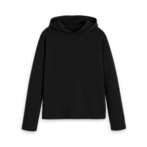 Black Printed Hoody Front