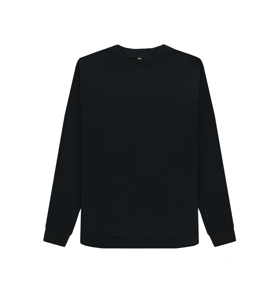 Black Printed Sweater Front