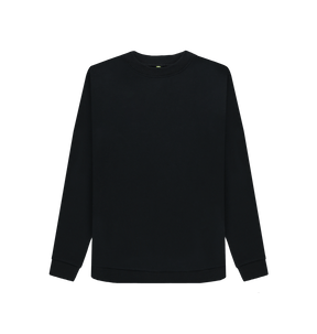 Black Printed Sweater Front