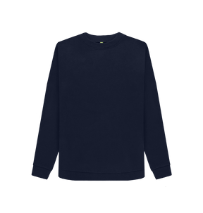 Navy Blue Printed Sweater Front