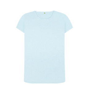 Light Blue Recycled Printed T-Shirt Front