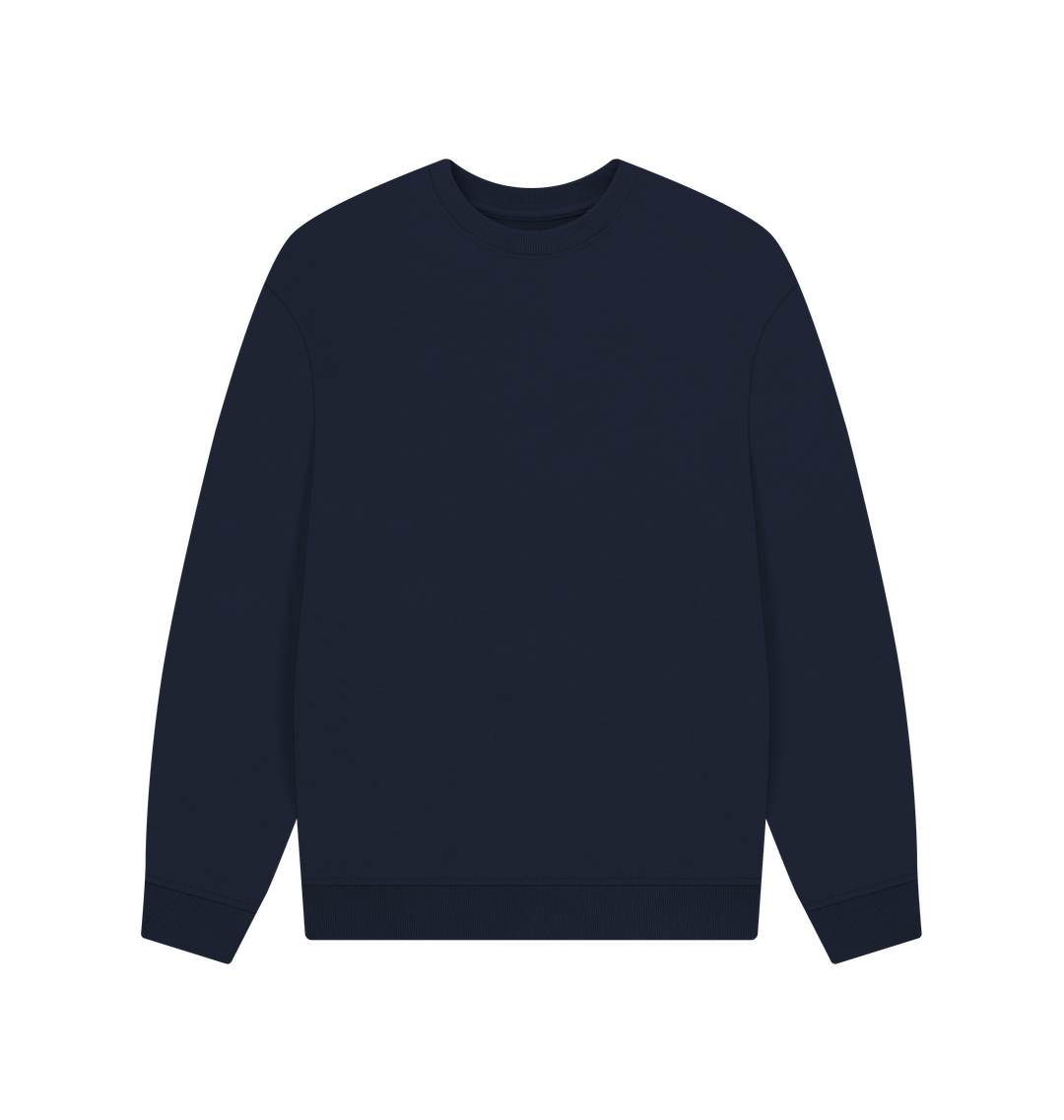 Navy Blue Men's organic cotton oversized sweatshirt