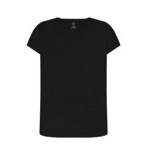 Black Recycled Printed T-Shirt Front