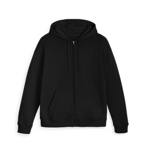 Black Zip hoody Front