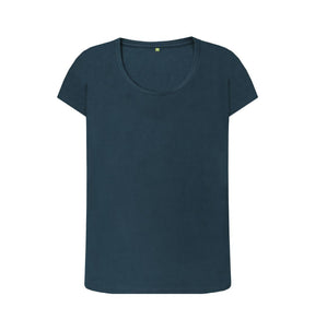 Denim Blue Women's organic cotton scoop neck t-shirt