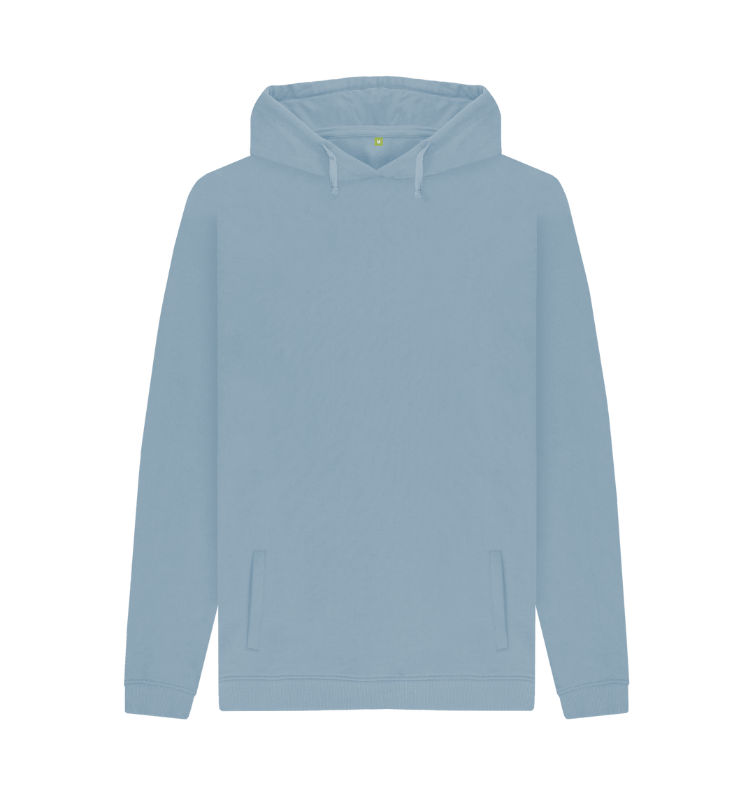 Stone Blue Printed Hoody Front