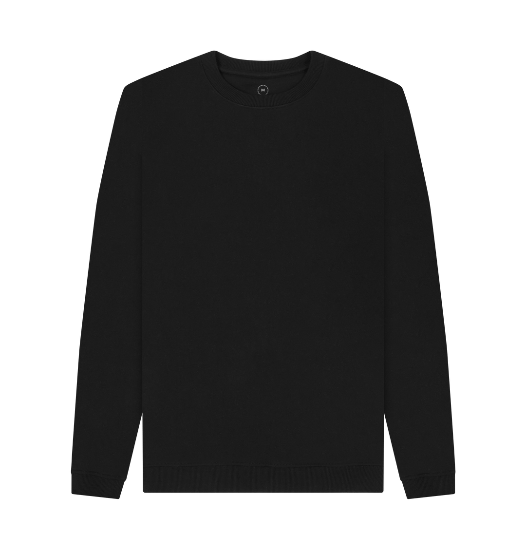 Black Recycled Printed Sweater Front