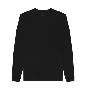 Black Recycled Printed Sweater Front