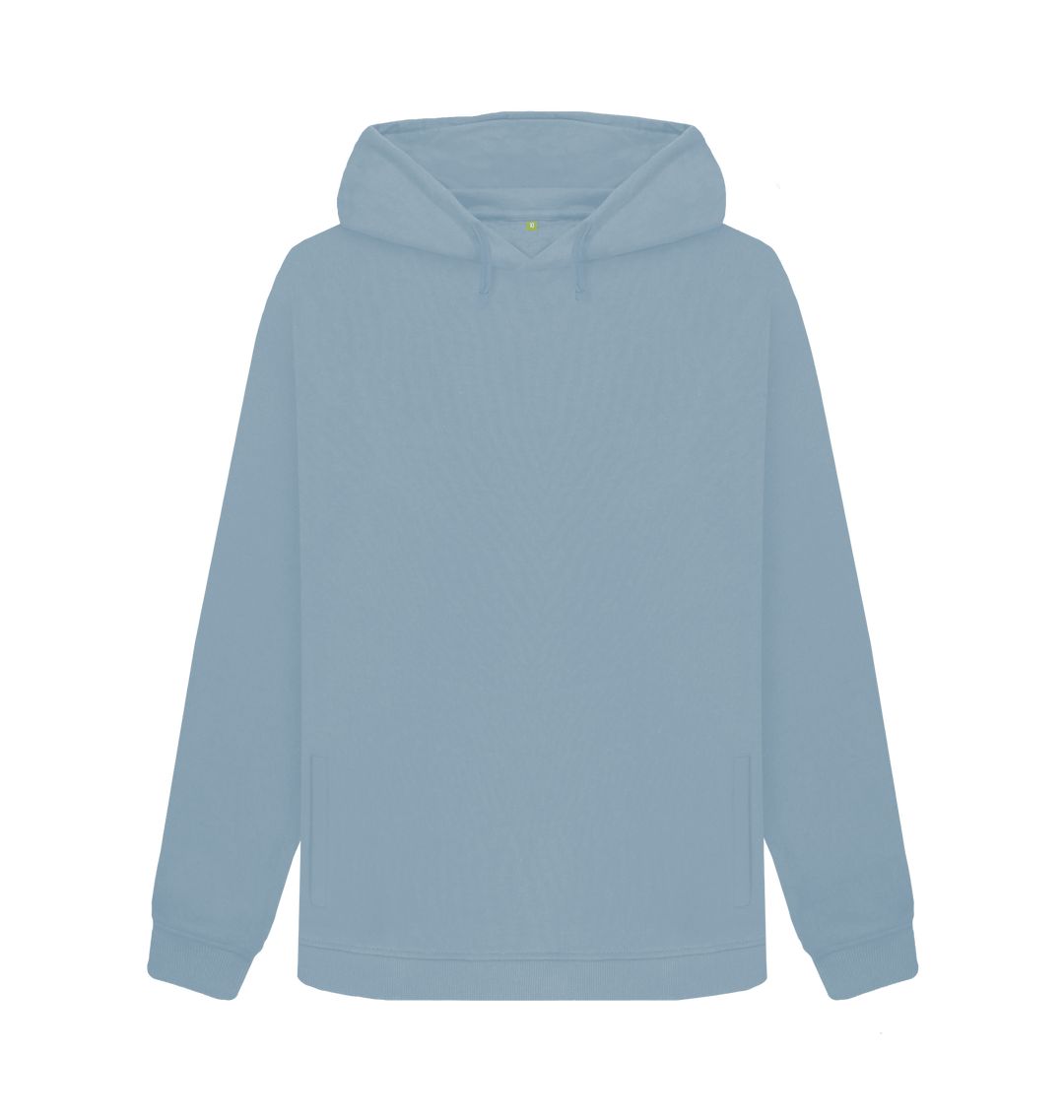 Stone Blue Women's organic cotton pullover hoodie