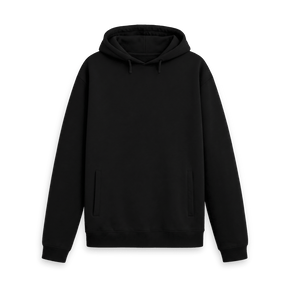 Black Printed Hoody Front