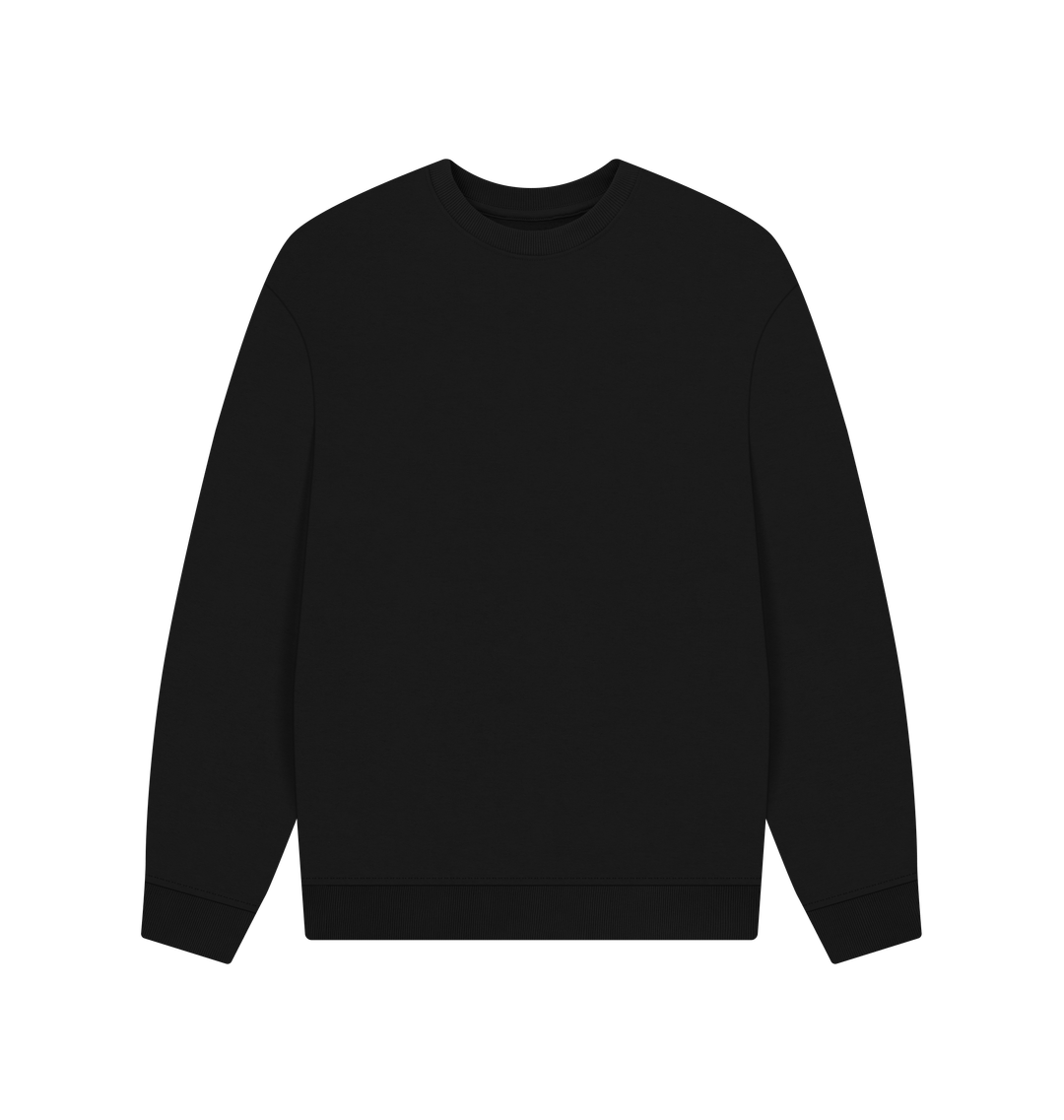 Black Men's organic cotton oversized sweatshirt