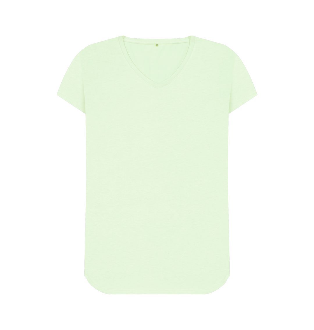 Pastel Green Women's organic cotton v-neck t-shirt