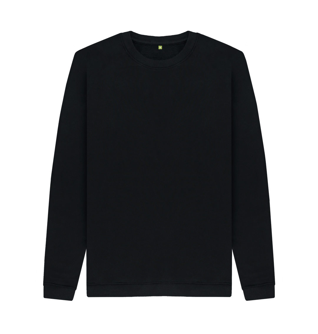 Black Printed Sweater Front