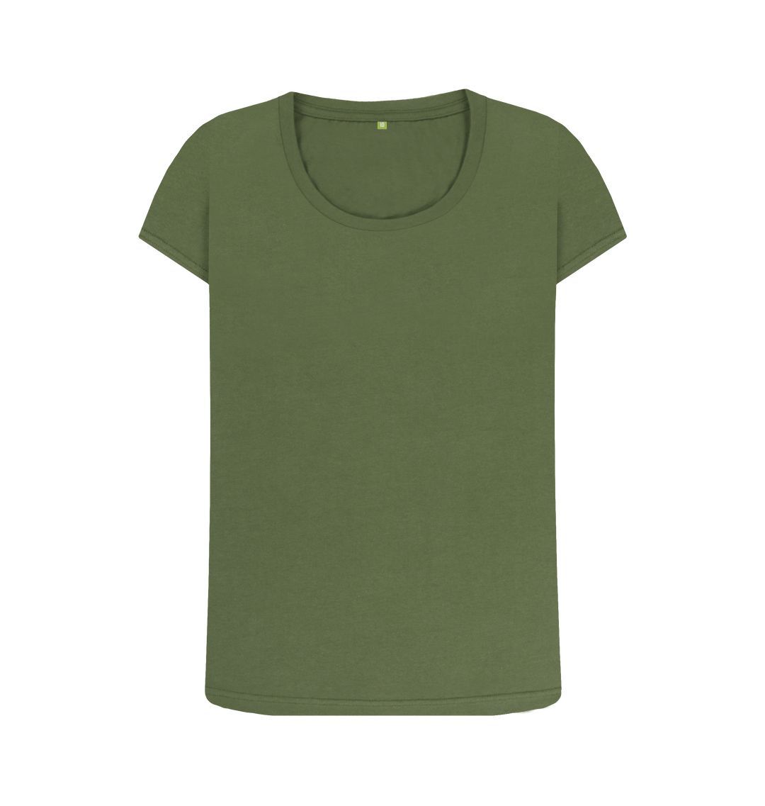 Khaki Women's organic cotton scoop neck t-shirt