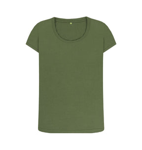 Khaki Women's organic cotton scoop neck t-shirt