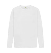 White Men's organic cotton long sleeve t-shirt