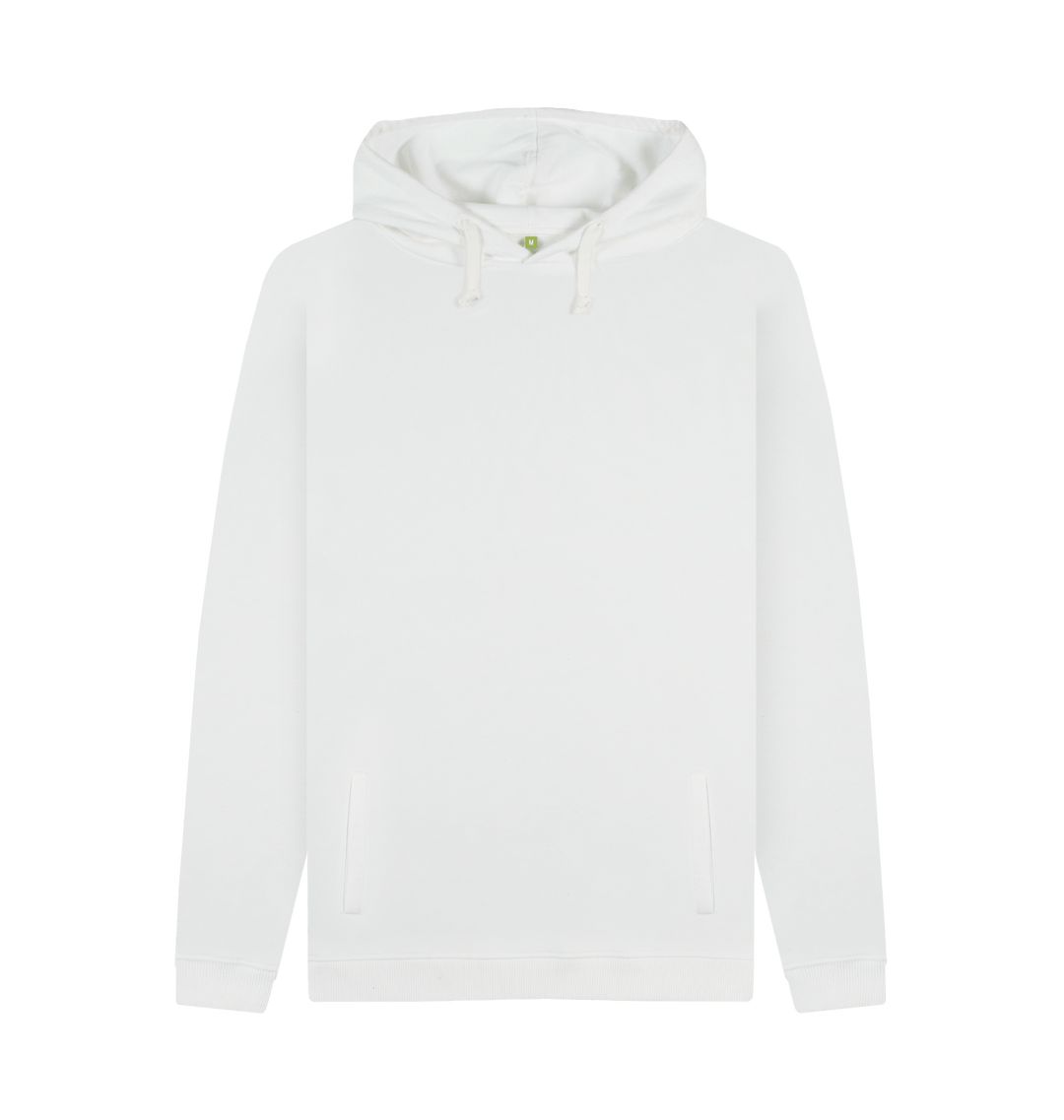 White Men's organic cotton hoodie