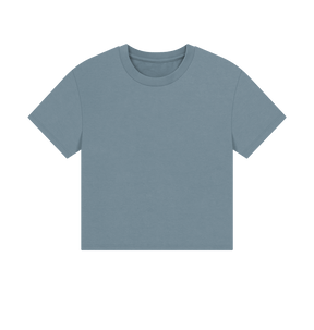 Stone Blue Printed T-shirt Front