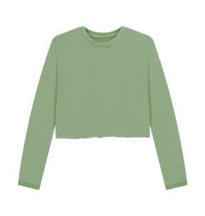 Sage Printed Boxy Jumpers Front