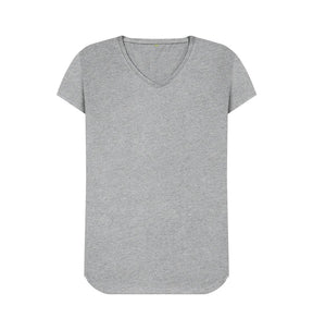 Athletic Grey Women's organic cotton v-neck t-shirt