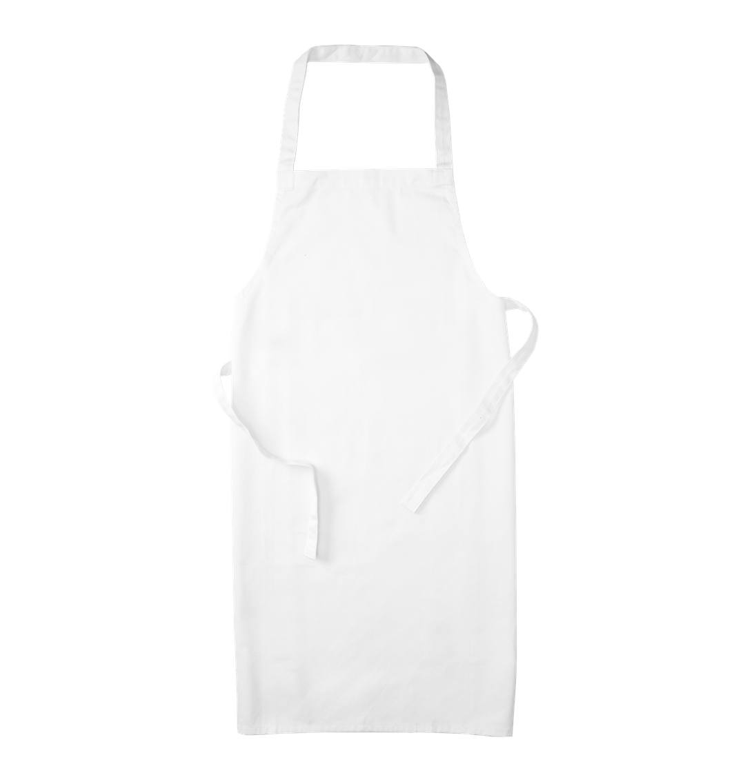 White Unisex apron