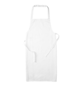 White Unisex apron