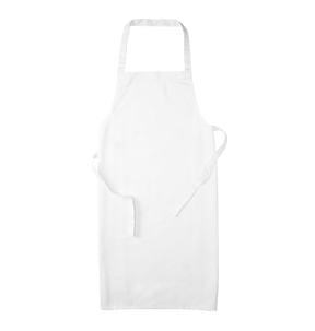 White Unisex apron