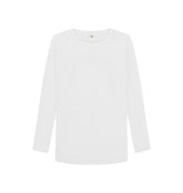 White Women's organic cotton long sleeve t-shirt