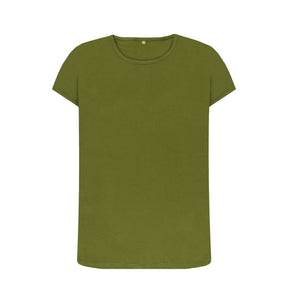 Moss Green Women's organic cotton crew neck t-shirt