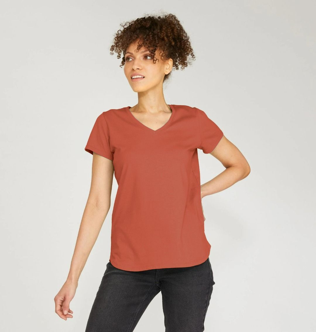 Women's organic cotton v-neck t-shirt
