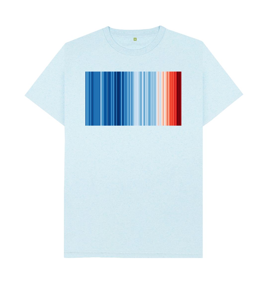 Light Blue Men's circular #ShowYourStripes t-shirt