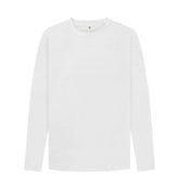 White Men's organic cotton long sleeve t-shirt