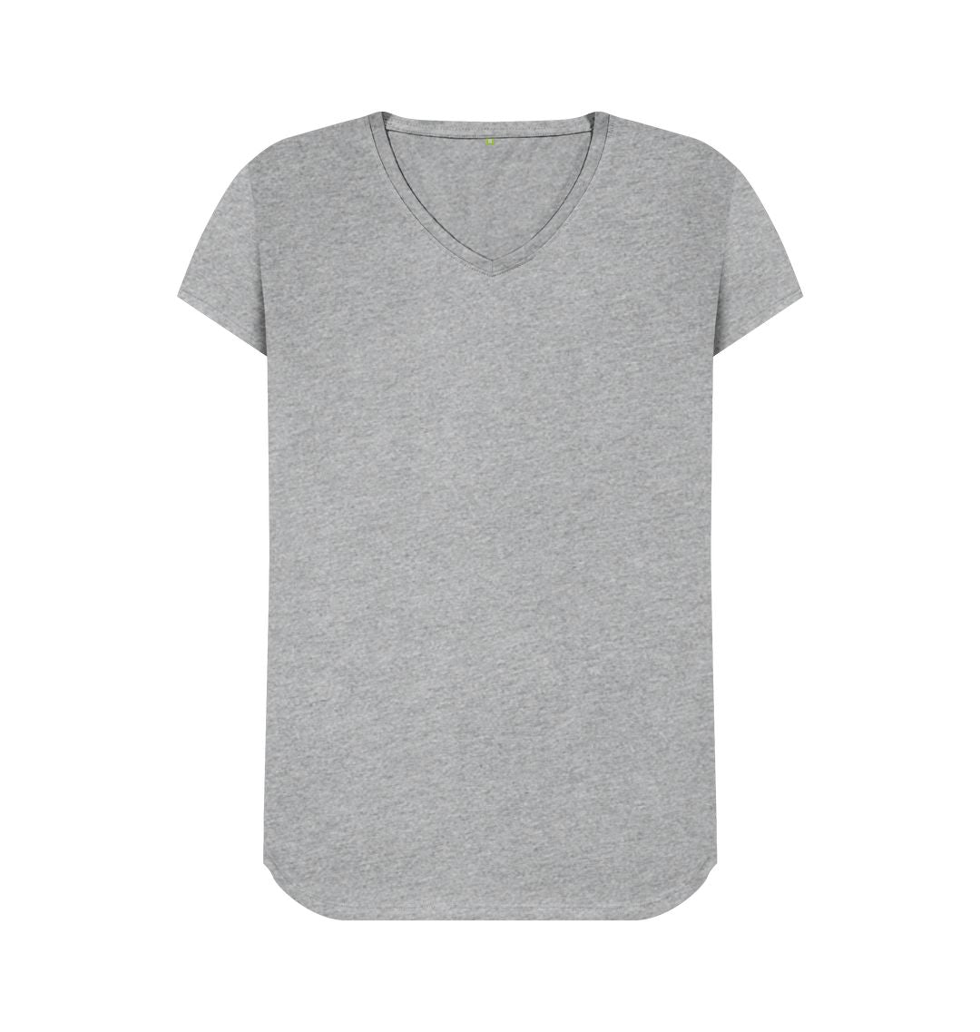 Athletic Grey Women's organic cotton v-neck t-shirt